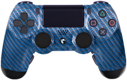 ps4 custom blue carbon fiber modded eSports Pro Controller