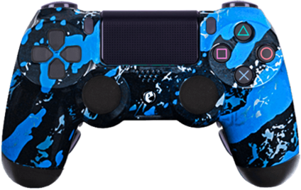 ps4 custom blue splash modded eSports Pro Controller