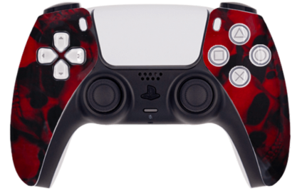 PS5 custom red skulls modded eSports Pro Controller