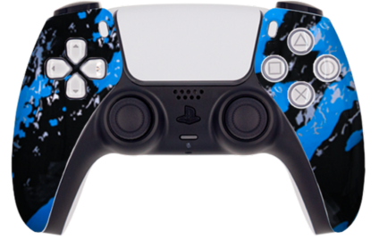 PS5 custom blue splash modded eSports Pro Controller