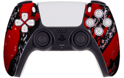 PS5 custom red splash modded eSports Pro Controller