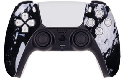 PS5 custom white splash modded eSports Pro Controller