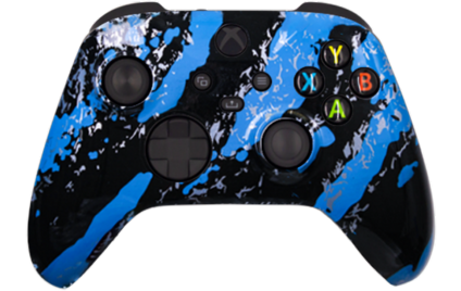 XBX custom blue splash modded eSports Pro Controller