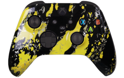 XBX custom yellow splash modded eSports Pro Controller
